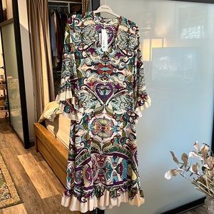 Zara multi-color long sleeve midi - size Large - NEVER WORN WITH TAGS!